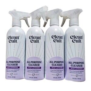 4x Cleancult All Purpose Cleaner Spray Wild Lavender Set‎ Lot 16 oz NEW